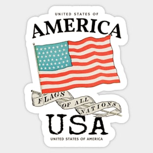 Classic Flag of America Sticker